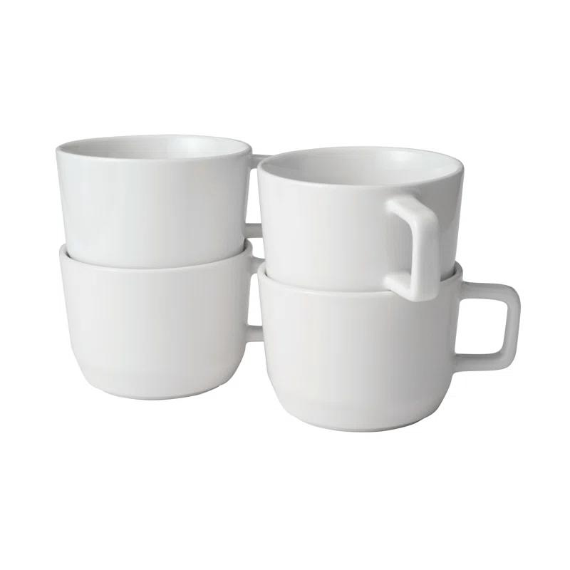 Austin Libbey 17.5-Ounce Large Porcelain Coffee Mug, Set Of 4, Himalayan Salt Pink (Set of 4)