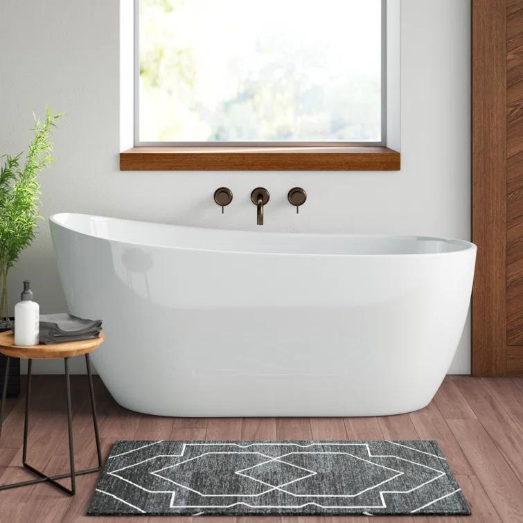 Vanity Art Amara Acrylic Freestanding Soaking Bathtub VA6904-S-IO