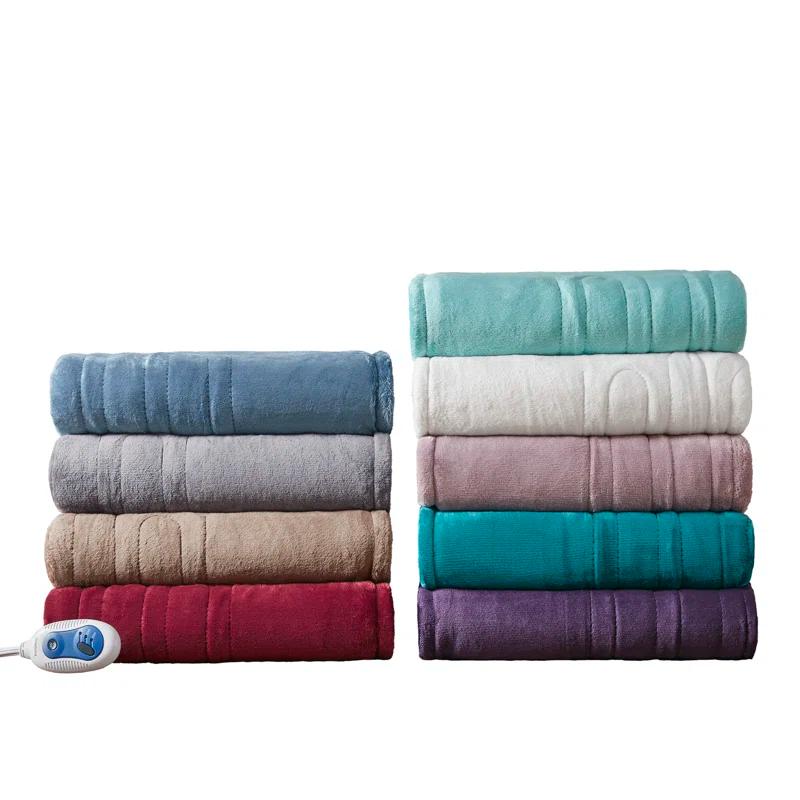Beautyrest Heated Plush Oversized Throw