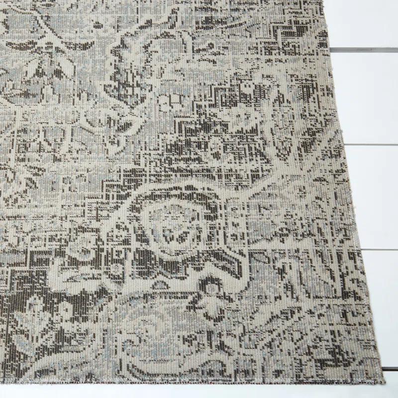 Nicole Miller Nicole Miller New York Patio Sofia Medallion Indoor/Outdoor Area Rug, Light Grey/Dark Grey