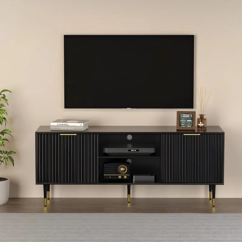 Mercer41 Modern TV Stand with Storage Cabinet  & Cable Management for TV up to 65''