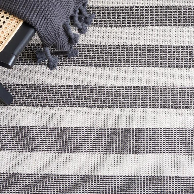 Gracie Oaks Leiner Performance Striped Rug