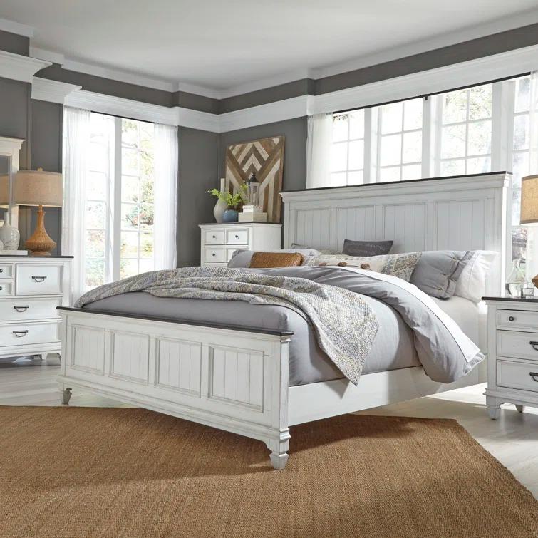 Laurel Foundry Modern Farmhouse® Colburn Queen Panel Bed w/ Dresser & Mirror, Chest, Nightstand Bedroom Set