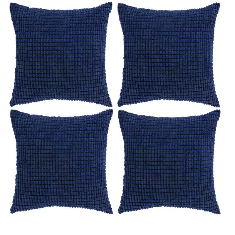 Houndstooth Cotton Blend Reversible Pillow Cover (Set of 4)