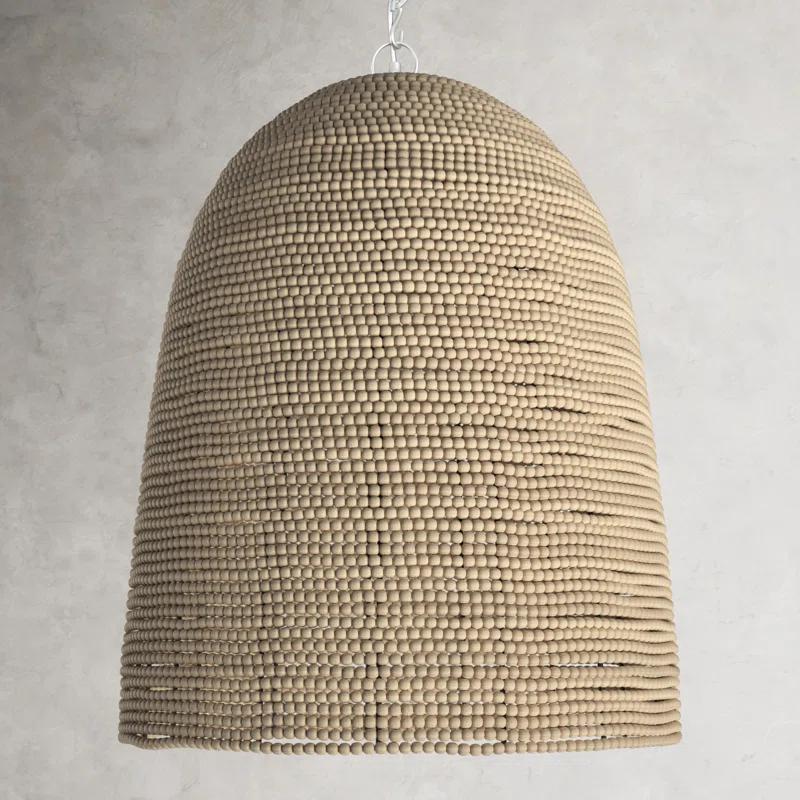 Preston Single Light Wood Dimmable Pendant