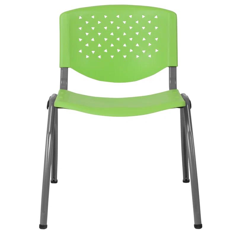 Flash Furniture Memphis 880 lb. Capacity Plastic Stack Chair with Powder Coated Frame
