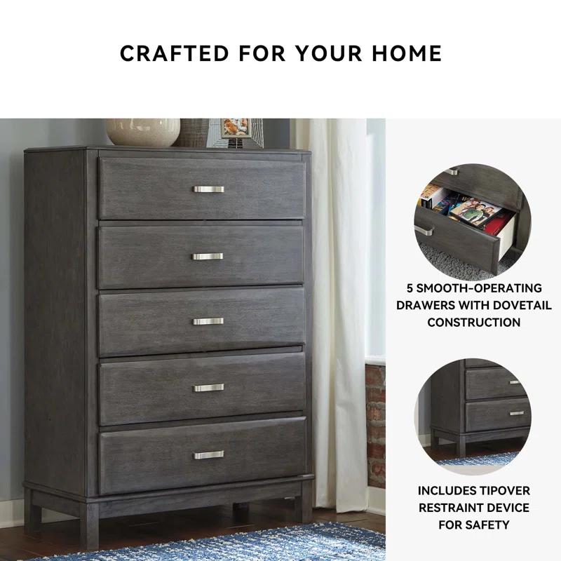 Red Barrel Studio® Wasdale 36.5'' W 5 - Drawer Dresser