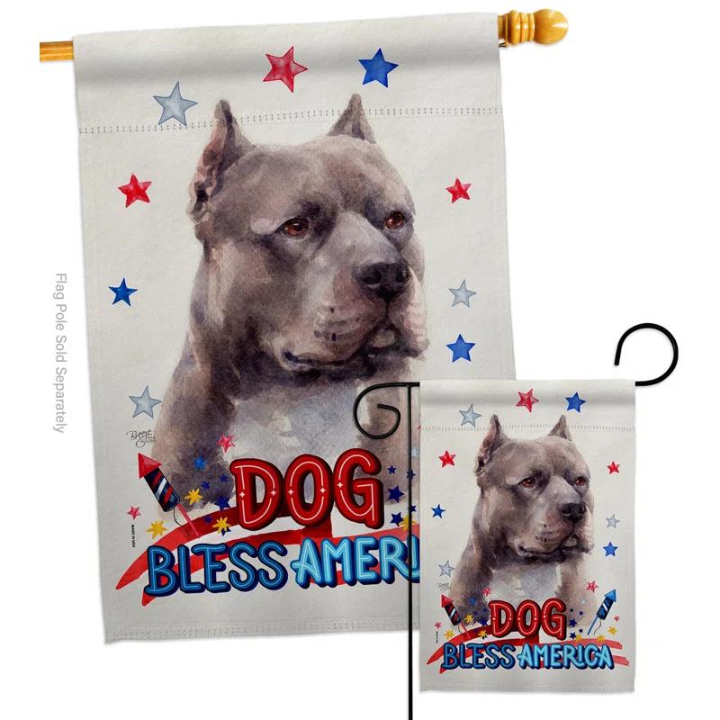 Breeze Decor Double Sided 40'' H x 28'' W Polyester Animal House Flag