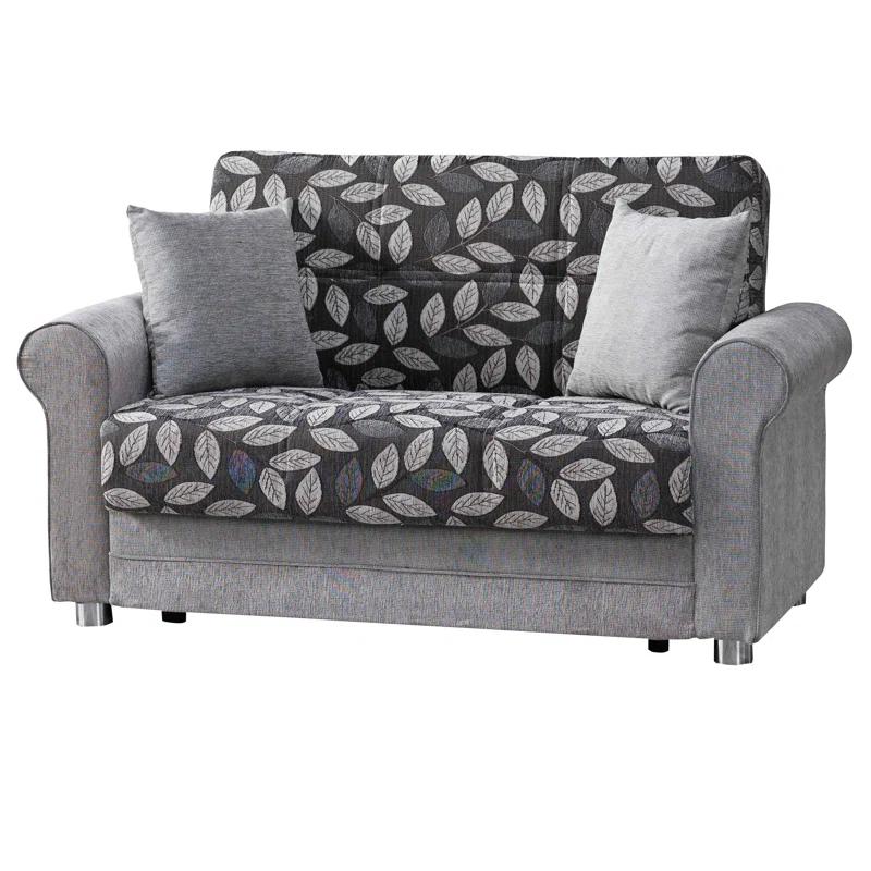 Ottomanson Rio 63 in. Fabric Upholstered 2-Seater 3-in-1 Sleeper Loveseat Sofa Bed with Storage
