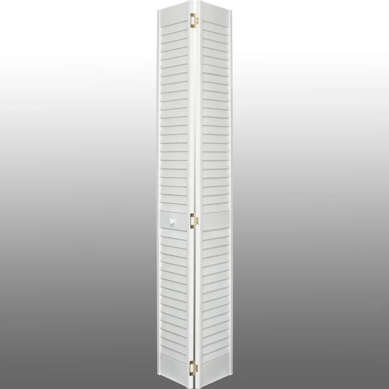 Kimberly Bay Louvered Wood Painted Plantation Bi-Fold Door