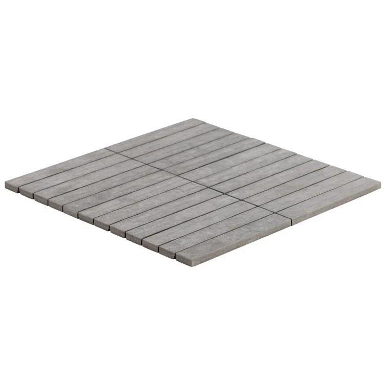 Bond Tile Monolith 11.81 In. X 11.81 In. Stacked Matte Porcelain Mosaic Floor And Wall Tile (5.76 Sq. Ft. / Case)