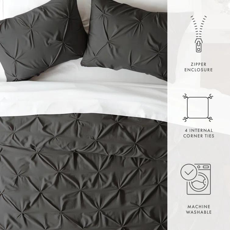 Becky Cameron Pinch Pleat Textured Duvet Cover Set