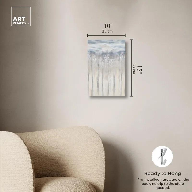 Art Remedy Scratched Sepia Canvas Minimalist Abstract by Art Remedy