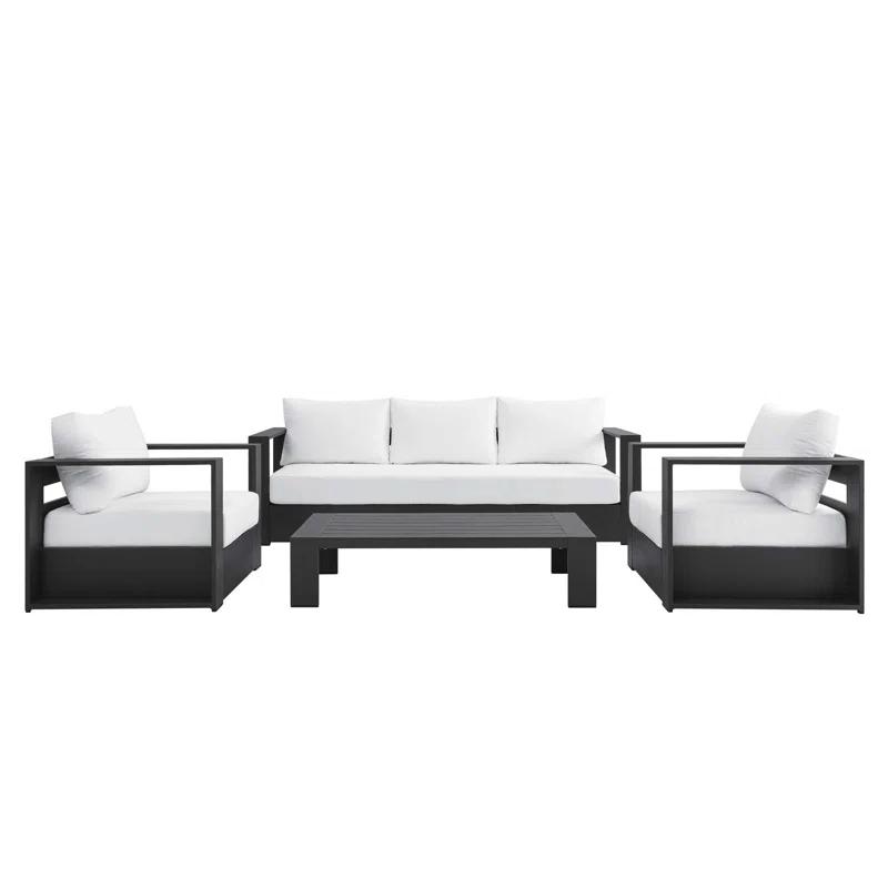 Modway Modway Tahoe Outdoor Aluminum 4-piece Conversation Set with Coffee Table