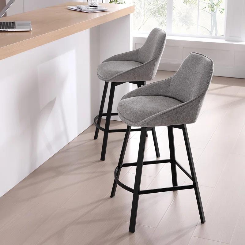 Corrigan Studio® Absalom Swivel 25.6'' Counter Stool (Set of 2)
