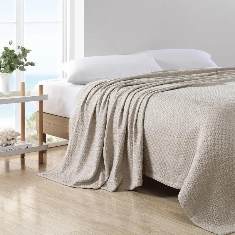 Nautica Nautica Baird Solid Cotton Reversible Blanket