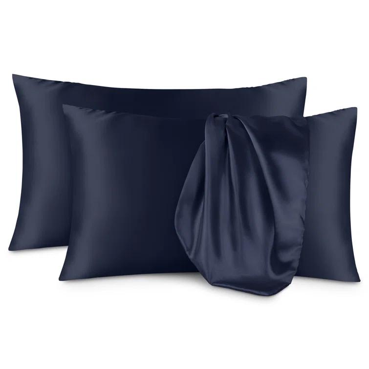 Bare Home Soft Poly Satin Pillowcase Set