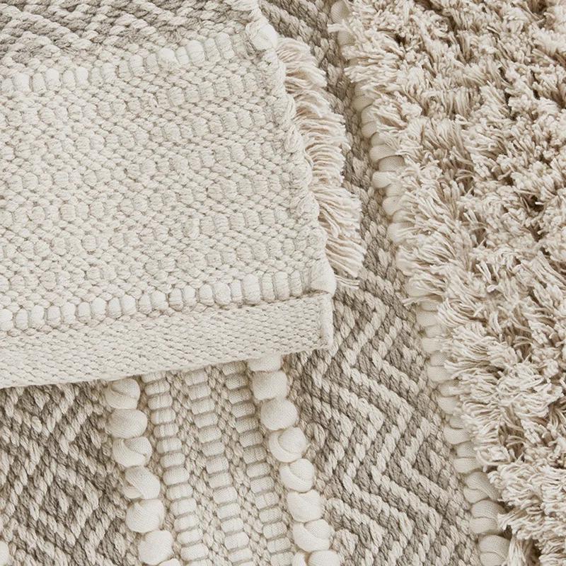 INK+IVY Asher Cotton Blend Bath Rug with Non-Slip Backing