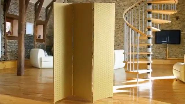Highland Dunes Fickes 53" W x 71" H Woven Rushes Folding Room Divider