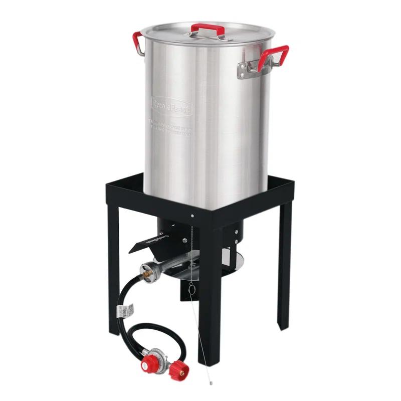 Creole Feast Creole Feast Premium Aluminum 30 Qt. Turkey Fryer And 10 Qt. Fish Fryer Boiler Steamer Set