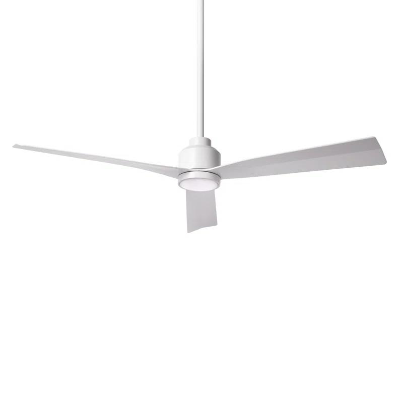 52" Smart Home Compatible 3 Blade Smart Ceiling Fan with Remote