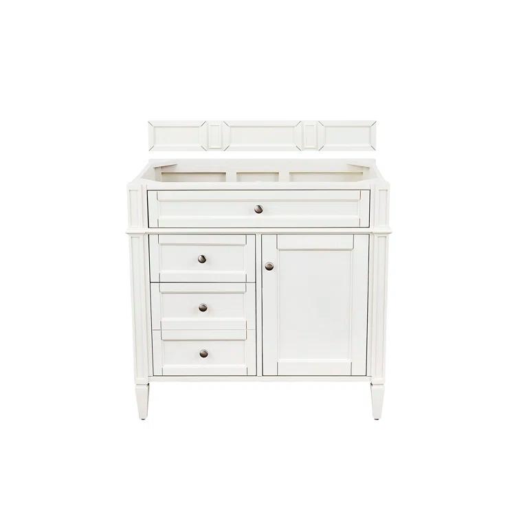 Bright White 36" Single Freestanding Bathroom Vanity Base