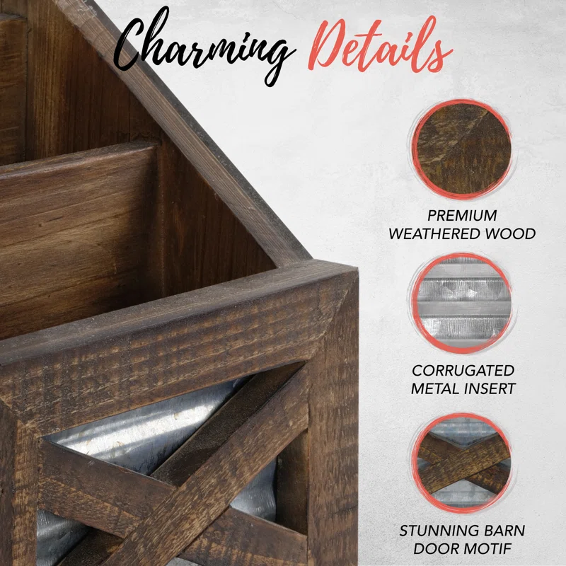 Autumn Alley Rustic Remote Control Holder Organizer