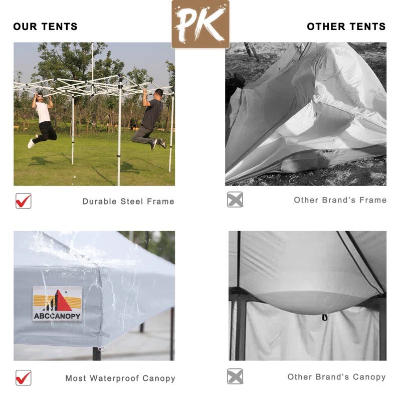 ABCCANOPY Commercial 10 ft. W x 10 ft. D Instant Shade Pop-Up Canopy The Pop Up Canopies
