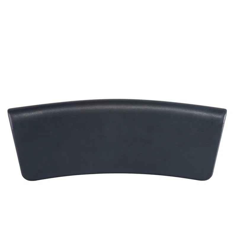 Vanity Art Gripping Head Rest Hard Bath Pillow For Tubs With Suction Cups,  Dark Grey
