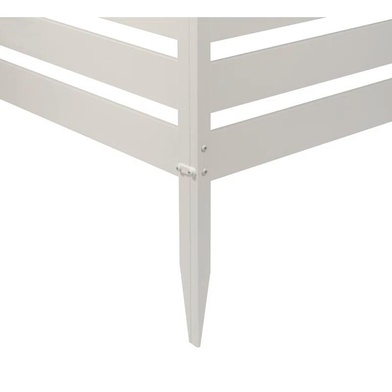 Zippity Outdoor Products 26in H x 24in W (3 Panels) No Dig Zippity Maui Fence Kit, Charcoal Color WoodTek Vinyl Fence Panel, Temporary Outdoor Border for Garden, Easy Install DIY Fence for Backyard, Patio, & Deck, ZP19066