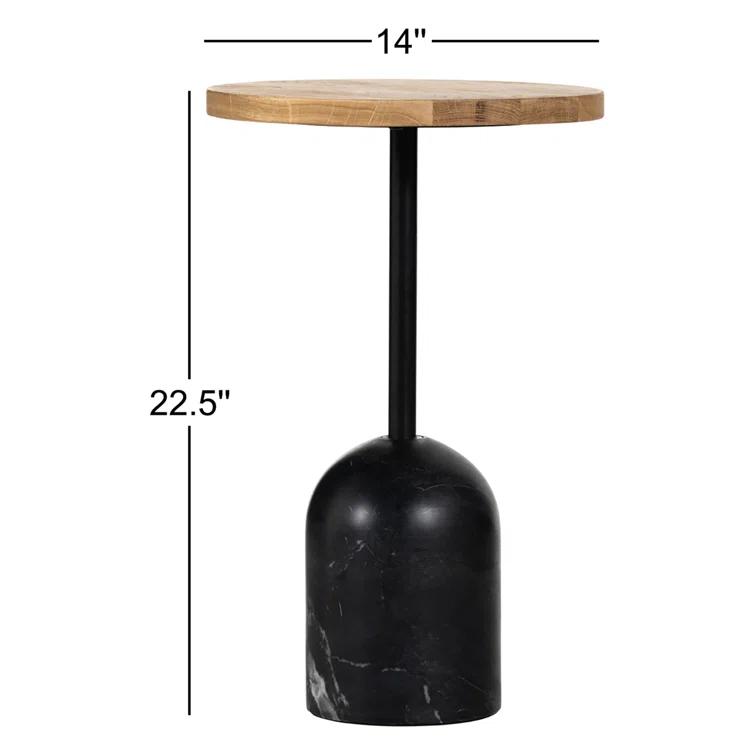 Four Hands Fay Solid Wood Pedestal End Table | Perigold