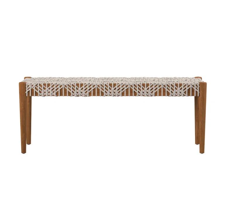 Kazbah 47" Genuine Leather Bench