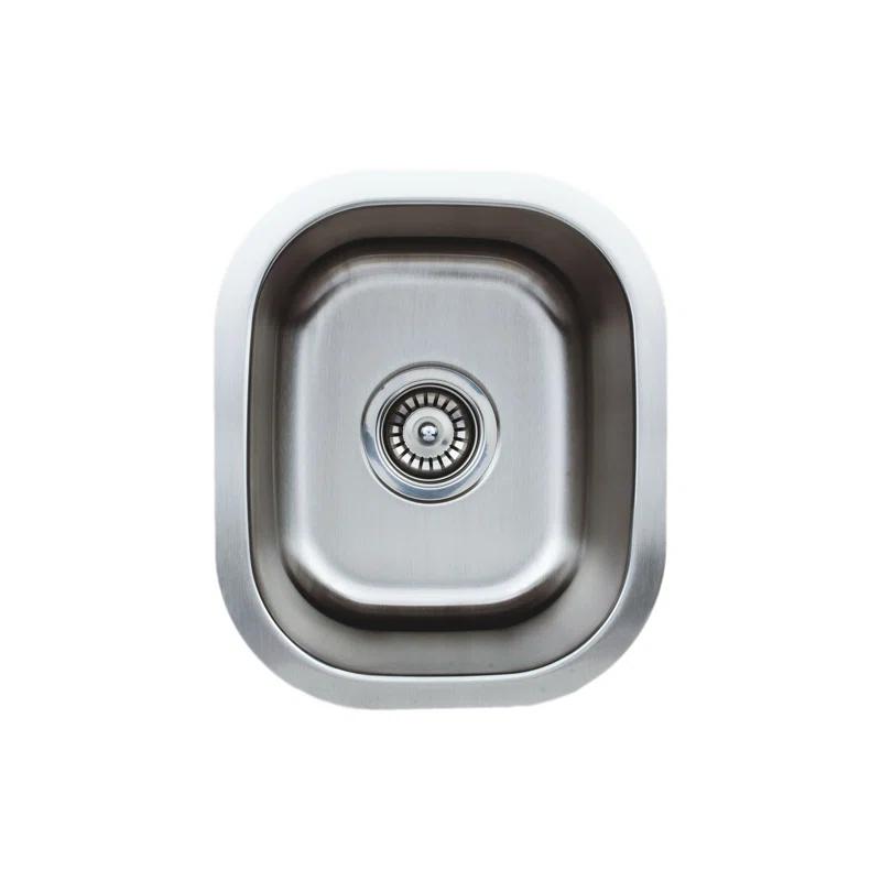 Craftsmen Series 15'' L Undermount Single Bowl Stainless Steel Kitchen Sink