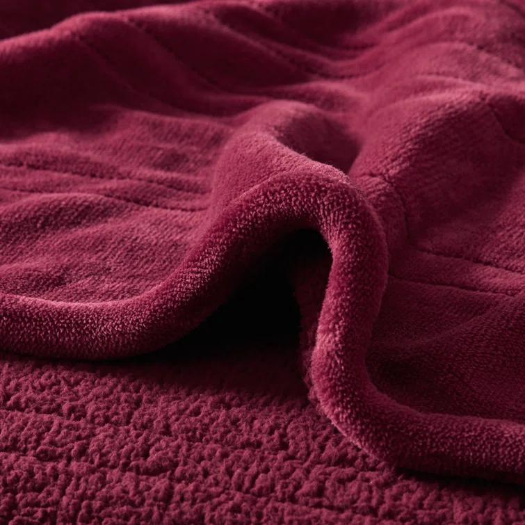 Beautyrest Beautyrest Heated Oversized Microlight to Berber Blanket