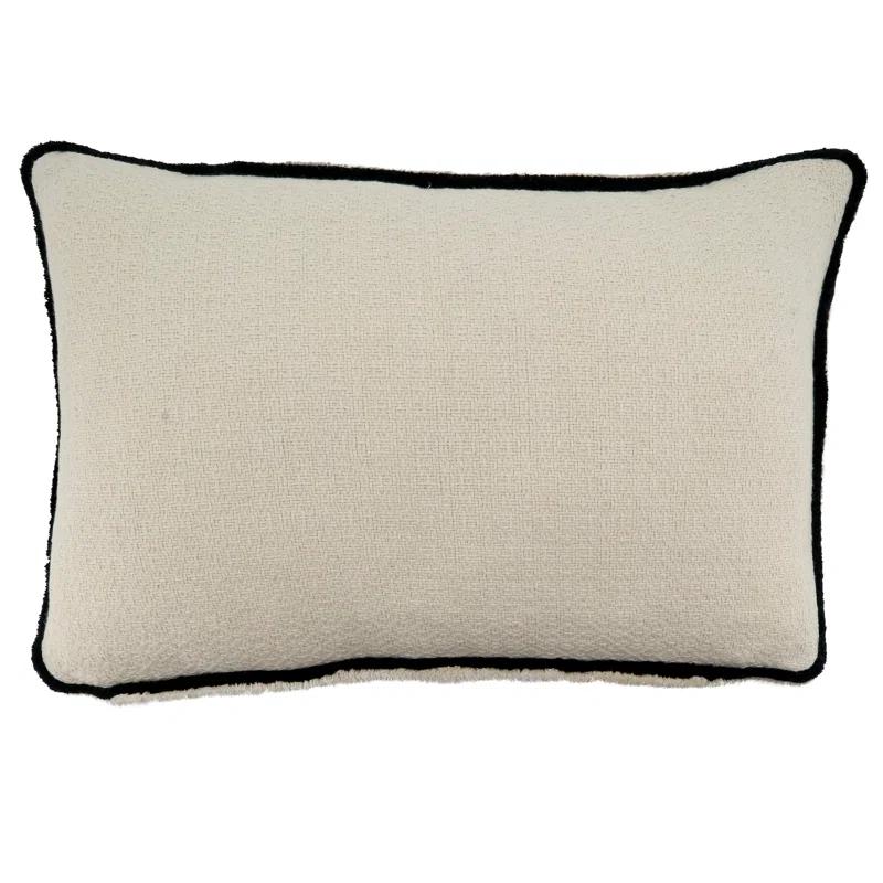 Saro Noir Cotton Reversible Pillow Cover