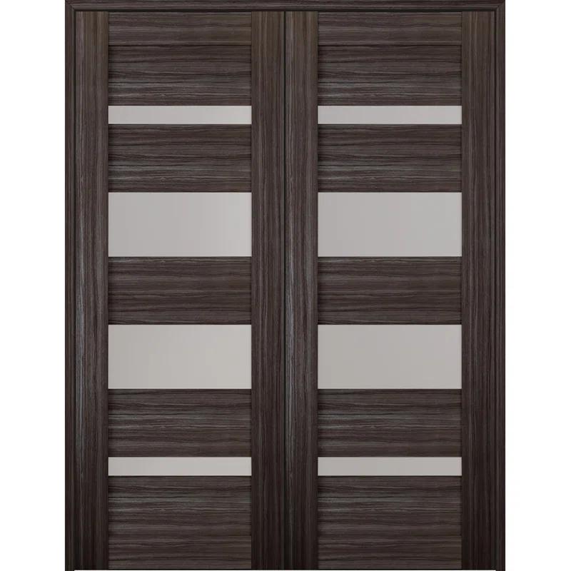 Belldinni Paneled Wood and Glass Prefinished Mirella Standard Door