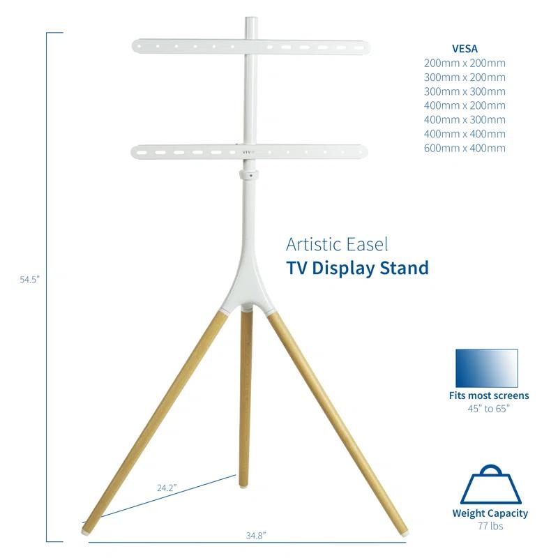 VIVO Easel Studio TV Floor Stand for 45" - 65" Screens (TV65A series)