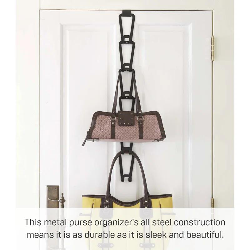 Yamazaki Home Yamazaki Home Chain Link Bag Holder - Closet Storage Hanging Organizer Rack, Steel