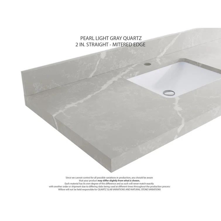 Willow Collections Aberdeen 84'' Double Bathroom Vanity with Quartz Top