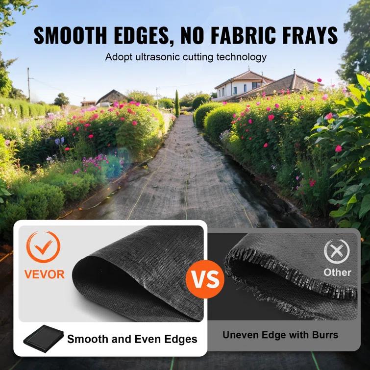 VEVOR VEVOR Landscape Fabric Garden Weed Barrier Driveway Fabric