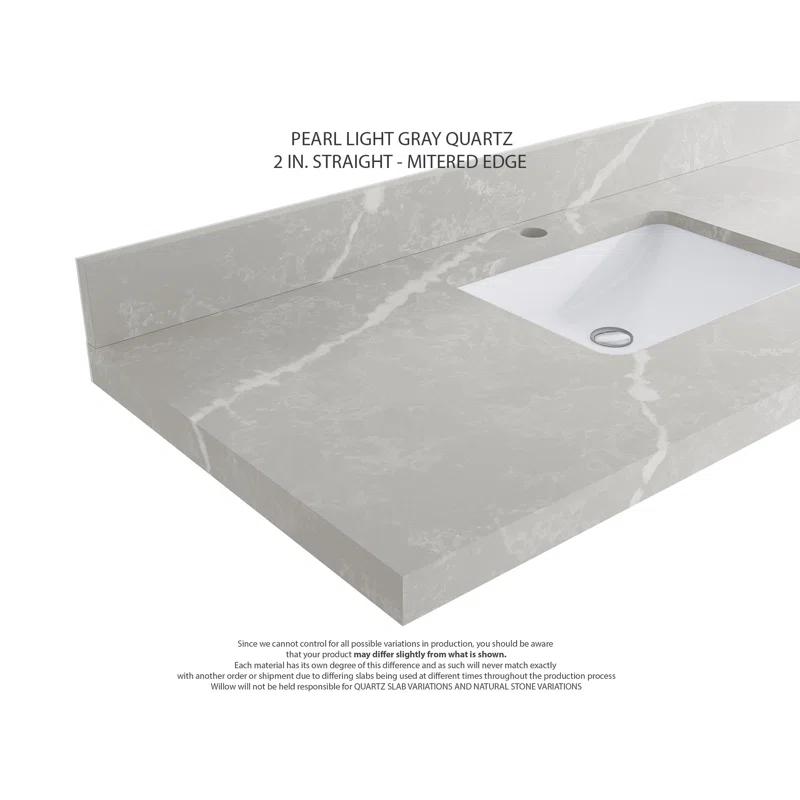 Willow Collections Aberdeen 84'' Double Bathroom Vanity with Quartz Top