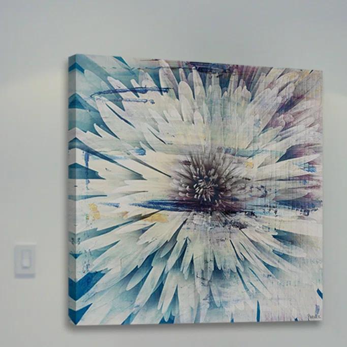 Parvez Taj Rustic Floral " White Burst Bloom " by Parvez Taj