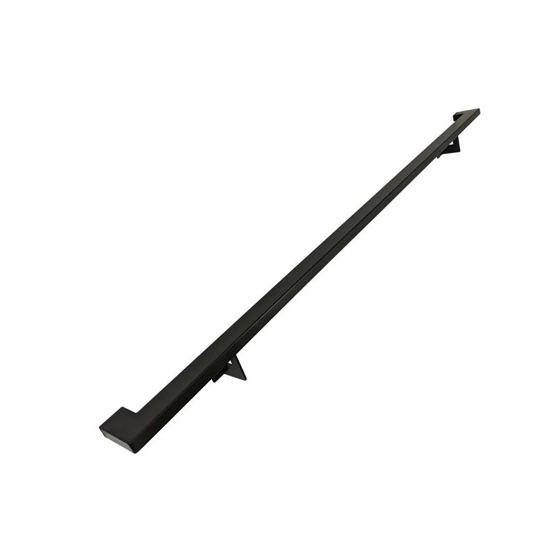 Concept Fusion 1100075 Urban Contemporary Handrail Grab Bar Kit, L Steel Brackets, Returns to Wall, Powder Coat