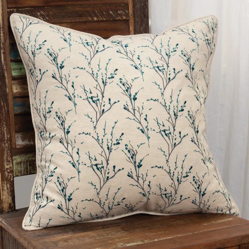 Rizzy Home Embroidered Cotton Throw Pillow