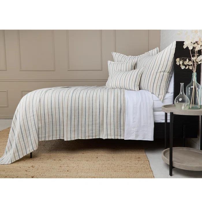 Naples 28" x 36" Striped Linen Rectangular Pillow