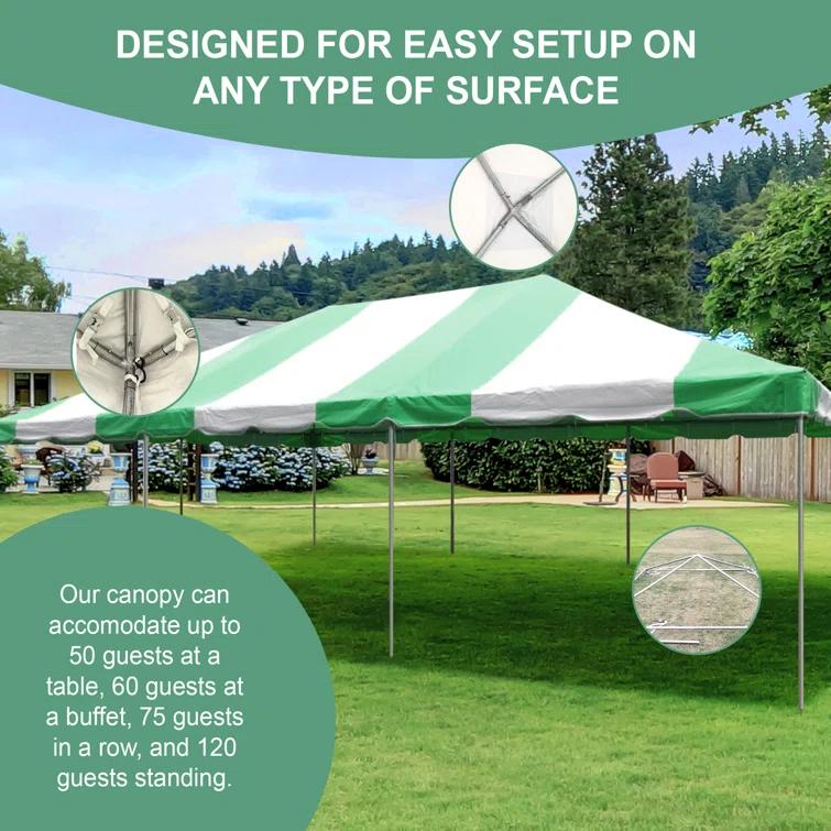 Party Tents Direct 20' x 20' Weekender Party Frame Tent, Blue | Wayfair