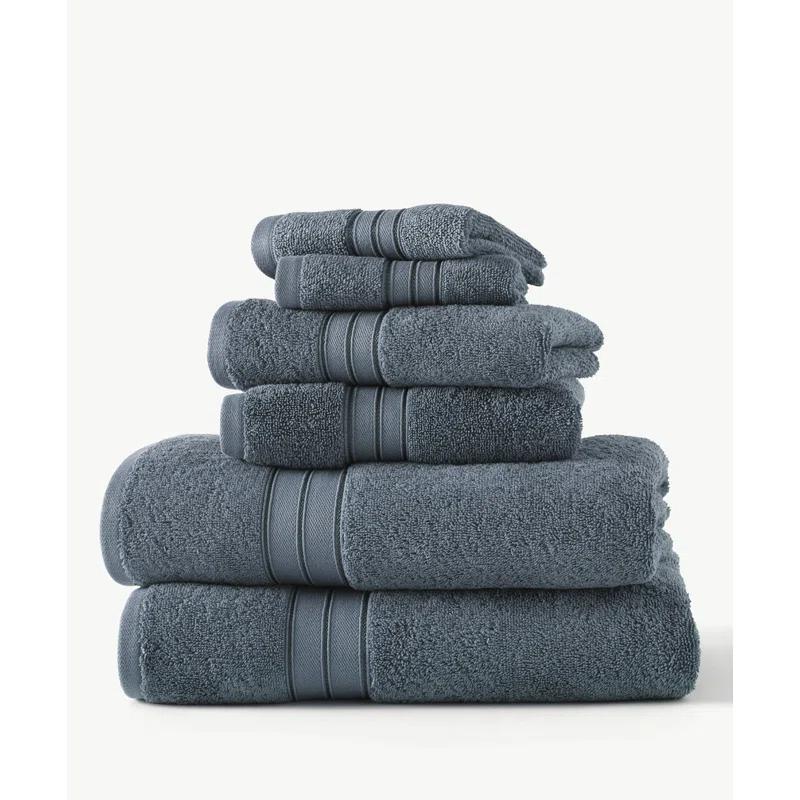 Blue Loom Blue Loom Liam 550 GSM Bleach Friendly 6 Piece Towel Set (Multipack)