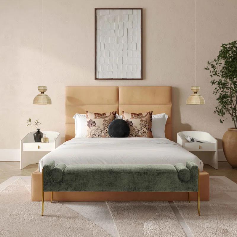 TOV Furniture Eliana Honey Velvet Bed