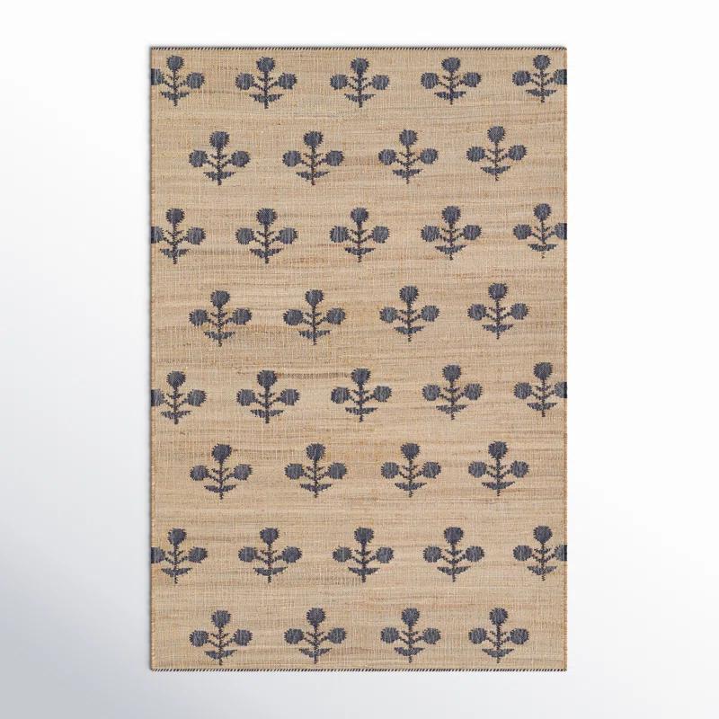 Erin Gates by Momeni Orchard Bloom Blue Hand Woven Wool and Jute Area Rug