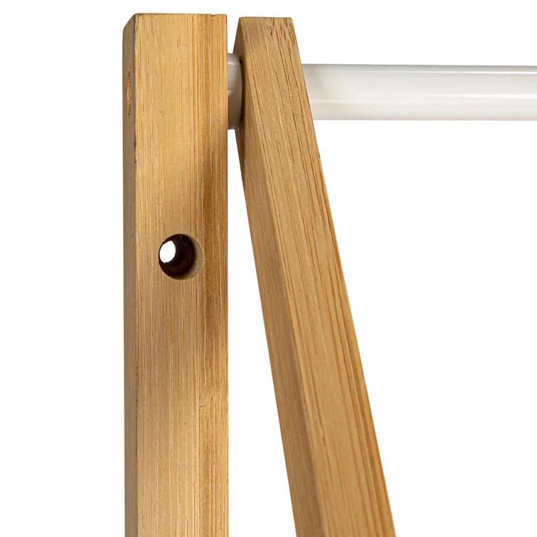 Household Essentials Meghan Bamboo Foldable Wall-Mounted Drying Rack